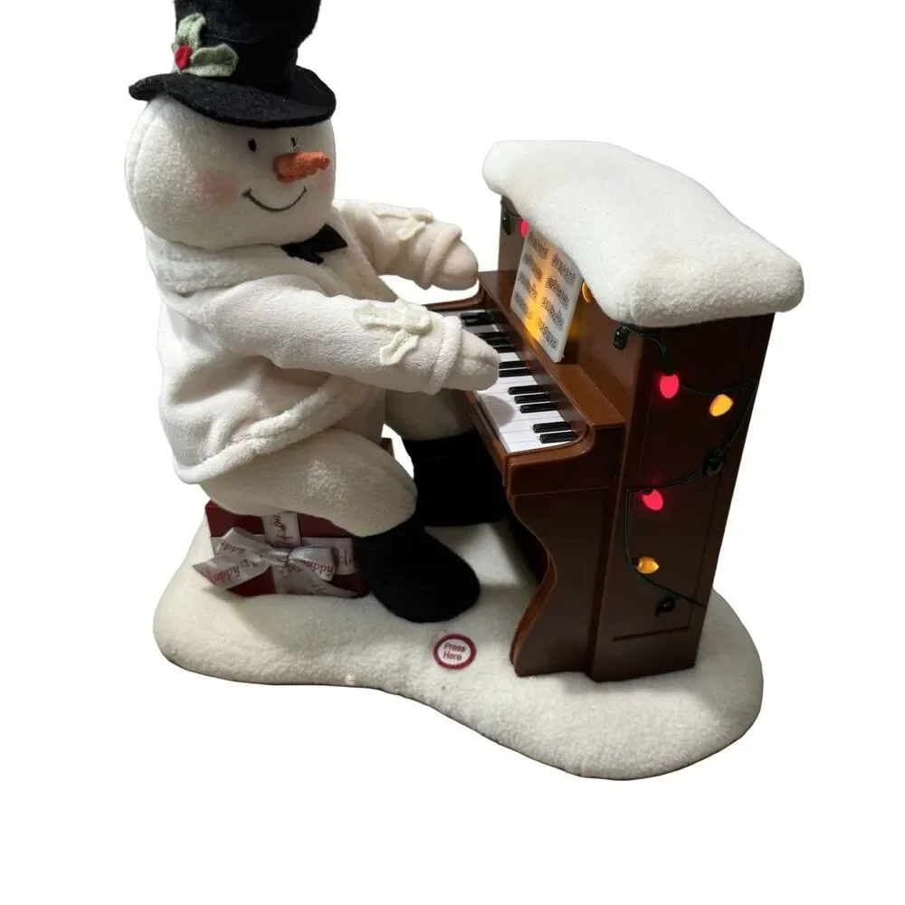 Hallmark 2005 Piano Playing Snowman Musical Christmas Lights & Animation READ